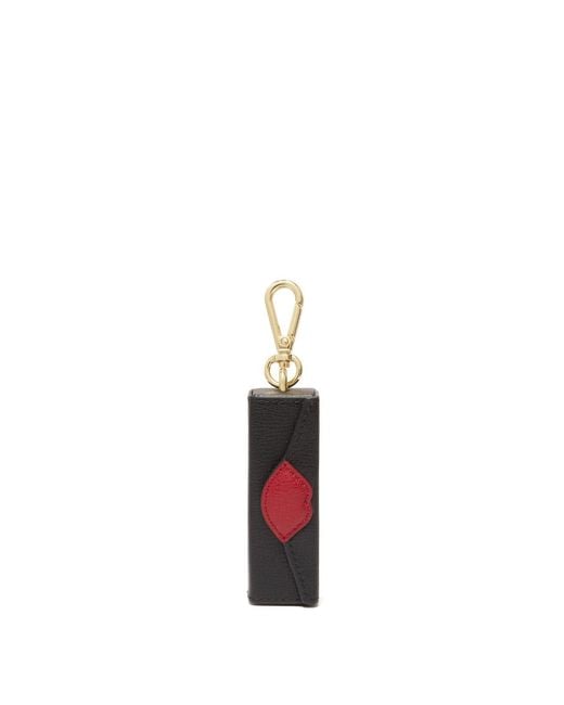 Lulu Guinness Black Multi Lipstick Holder Keyring