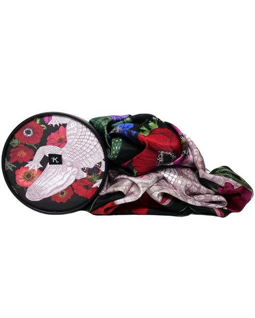Kueen Green Silk Scarf