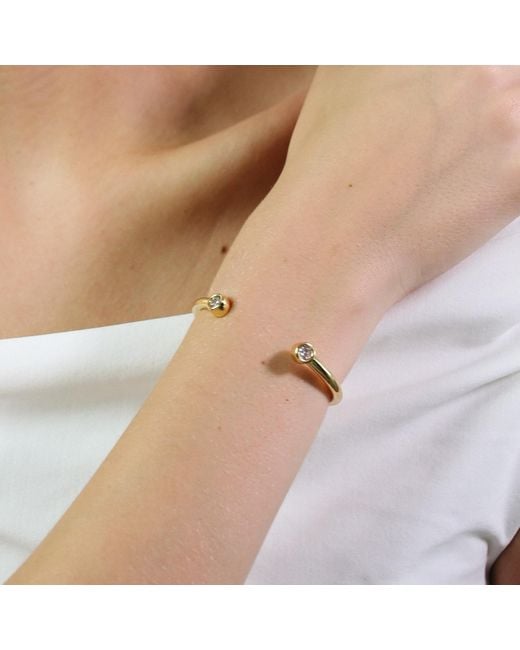 Miss Cecilia Metallic Twin Spark Cuff Bangle