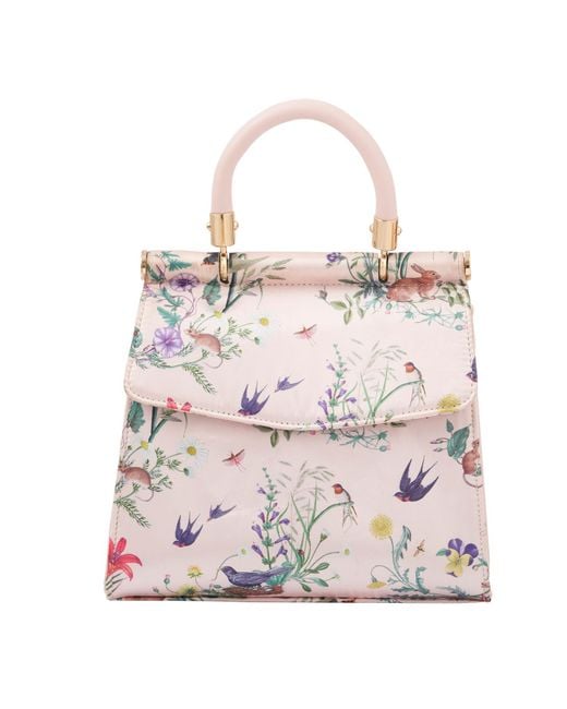 Fable England Pink High Tea Mini Top Handle Tote