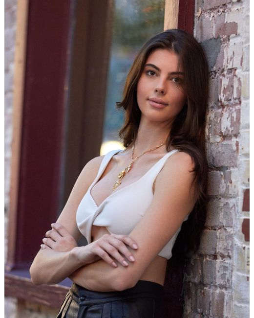 Adriana Pappas Designs Metallic Golden Rays Drop Necklace
