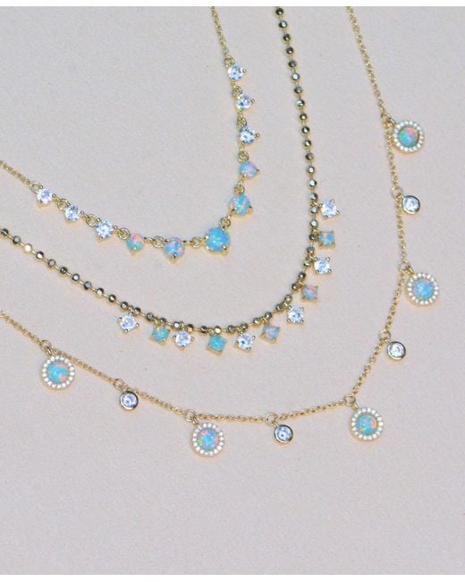 KAMARIA Metallic Drops Of Jupiter Opal Necklace