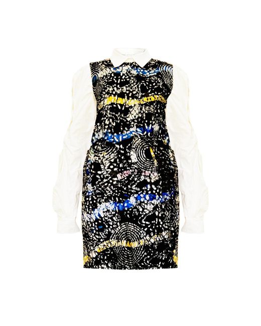 Chuks Collins Blue Ajah Collection – Printed A-Line Dress