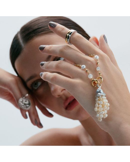 Onia Metallic Pearl Drop Charm