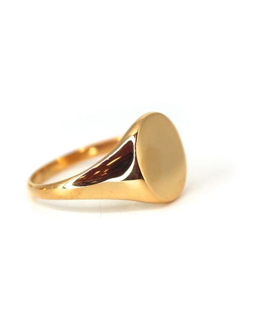 VicStoneNYC Fine Jewelry Metallic Bold And Big Oval Signet Rose Ring For for men