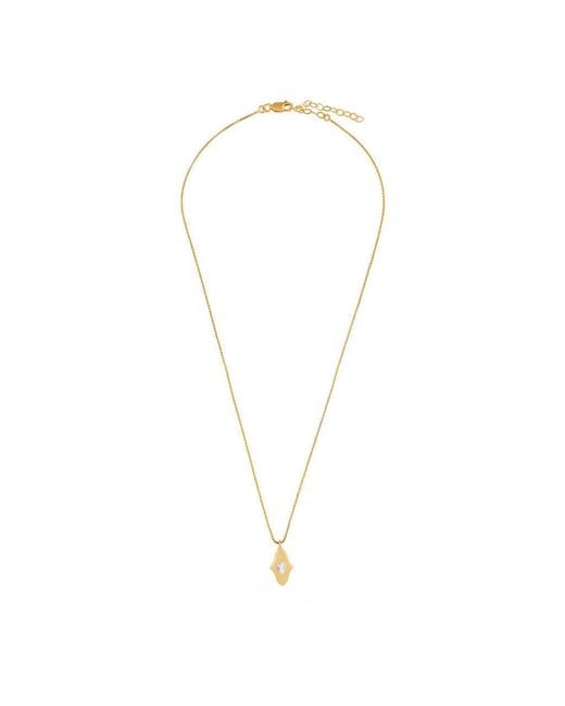Opium Jewels Metallic Birthstone Hamsa Necklace