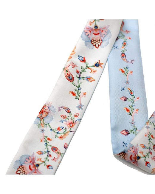 Jessie Zhao New York Metallic Silk Skinny Scarf Dawn Garden