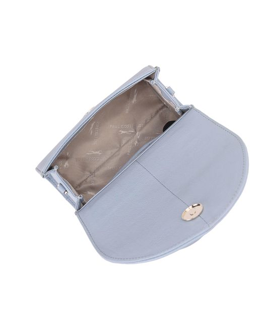 Paul Costelloe Blue Cilo Leather Crossbody Bag
