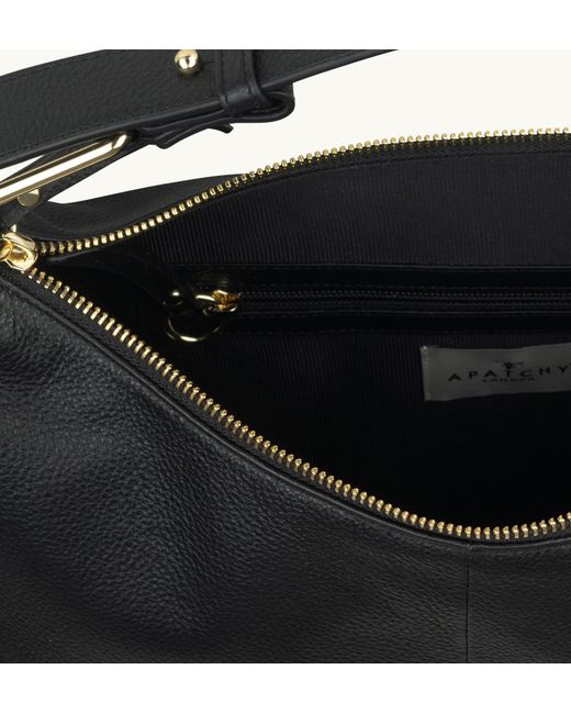 Apatchy London Black The Charlie Leather Bag