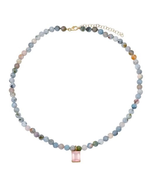 Soul Journey Jewelry Metallic Aquamarine In Love Necklace