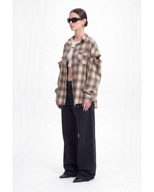 mysimplicated Blue Fragmented Sleeves Shirt