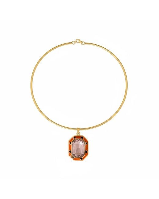 By Virgo Multicolor Gemma Rosa Choker