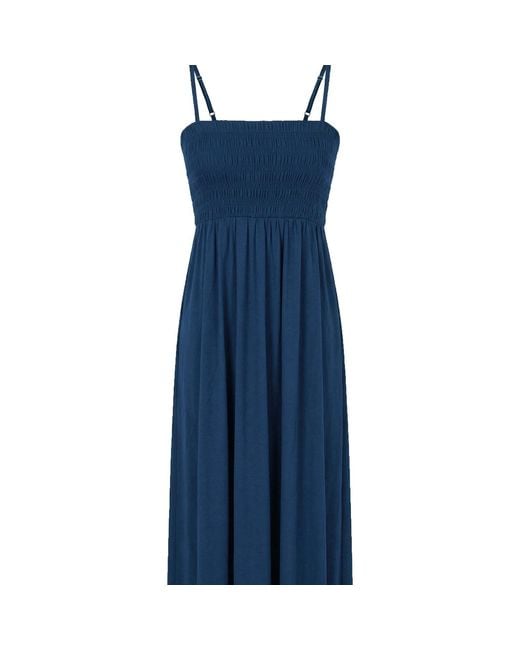 JJwinks Blue Bra-Free Smocked Modal Maxi Dress