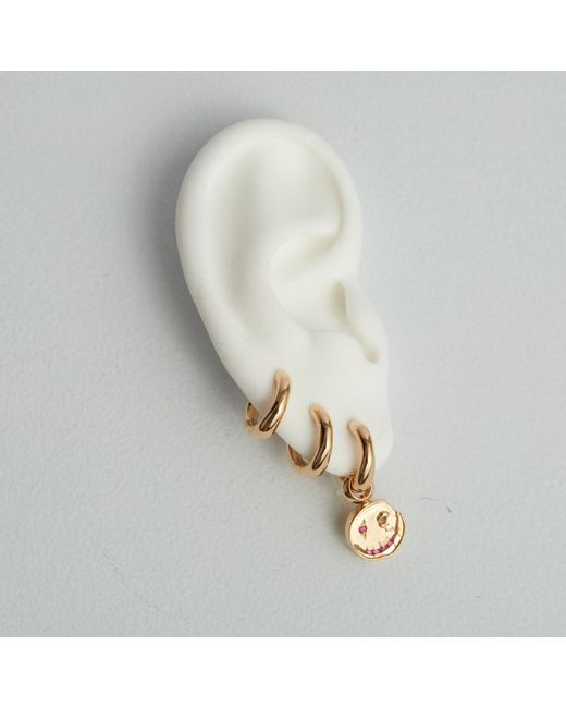 Kasun Metallic Smile Hoop Earrings – August – Peridot – Plated