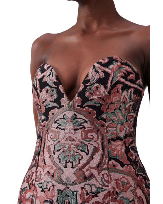 Noushella Red Cora Strapless Dress