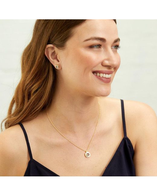 Auree Jewellery Metallic California Cushion Topaz Necklace