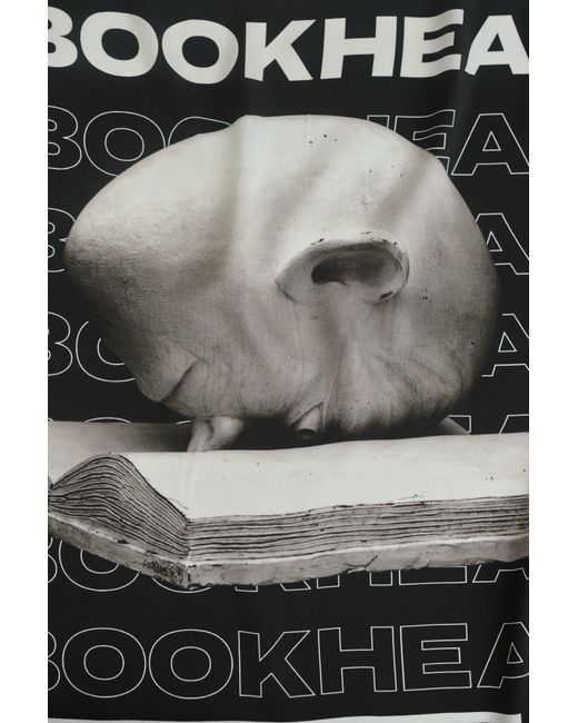 Lost Pattern Black Bookhead Silk Scarf