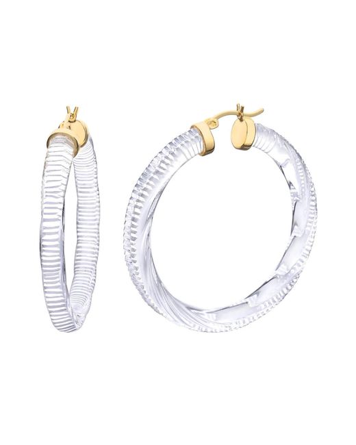 Gold & Honey Multicolor Instyle Hoops In Clear