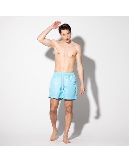 Maison Tangerine Blue Aqua Swim Shorts for men