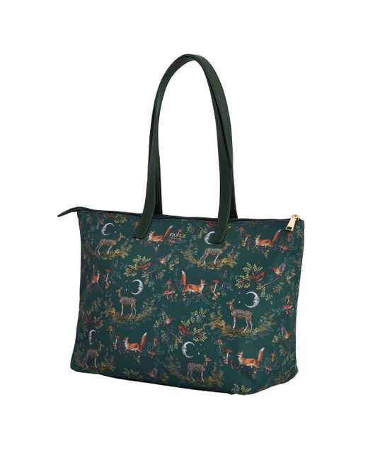 Fable England Green Into The Woods Grab Tote