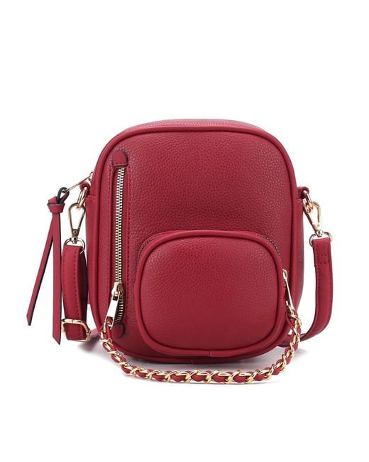 Mkf Collection - J'omor Red Winona Crossbody Bag Handbag