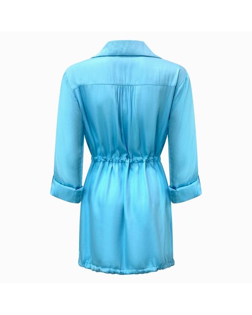 Why Mary Blue Aqua Lightweight Parker Jacket
