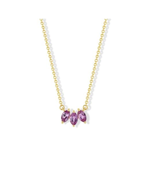 Jewelbird Metallic Sapphire Marquise Necklace