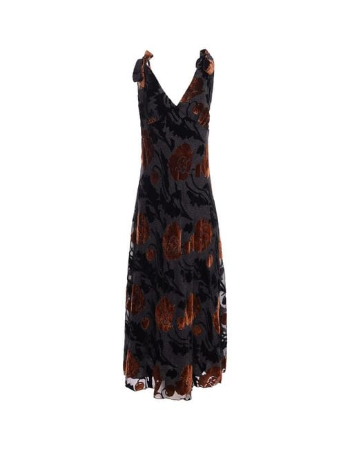 Traffic People Black Burnout Floral Grace Maxi Dress