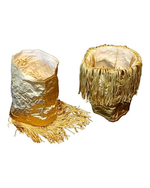Romer Millinery Metallic Morphy Moldable Silk Cuff & Fringe Set Of Two