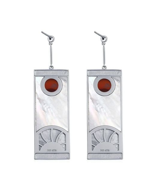 Azura Jewelry New York White Demon Slayer Hanafuda Earrings Vermeil