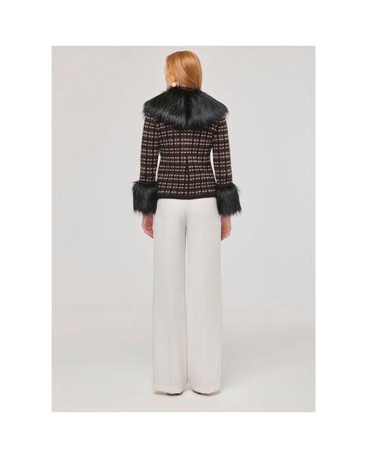 The Extreme Collection Black Short Faux Fur Jacket Angele