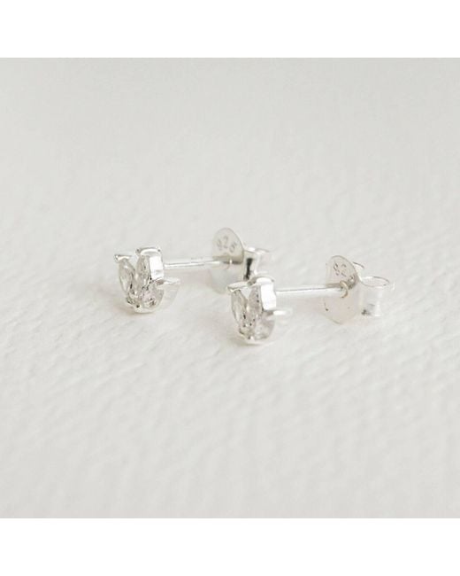 Claire Hill Designs Metallic Sparkly Marquise Fan Stud Earrings