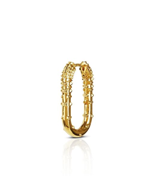 Kasun Metallic Rectangle Hoop Earring