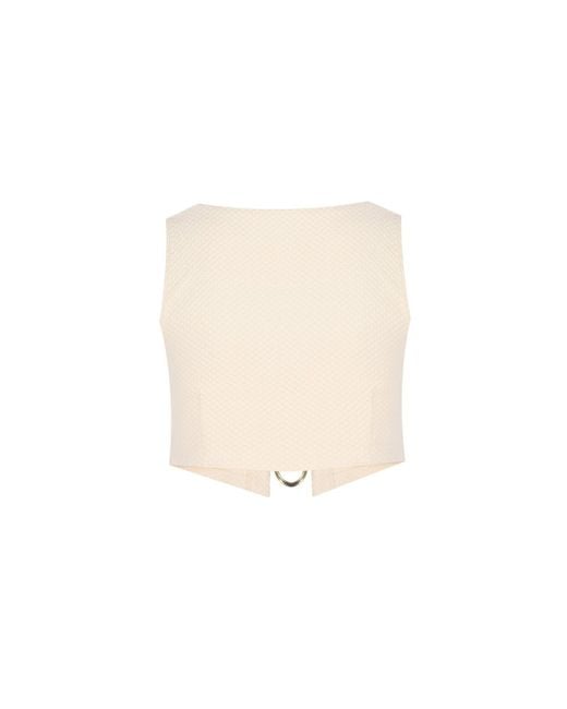 No'design Natural Neutrals Noble Buckled Crop Top