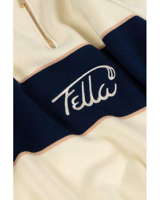 FELLA SWIM Blue Boris Quarter-Zip Sweater for men