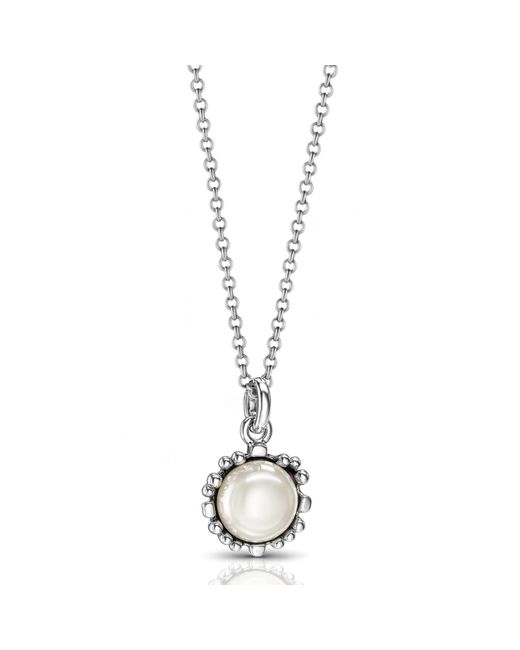 Unaloe Metallic Ribes Sterling Necklace With Natural Pearl Pendant – Elegant Jewelry
