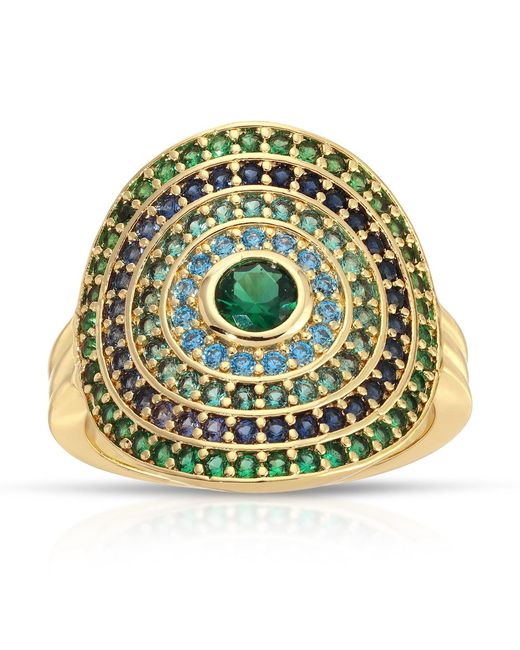 Native Gem Green Utopia Ring- Aqua Moss