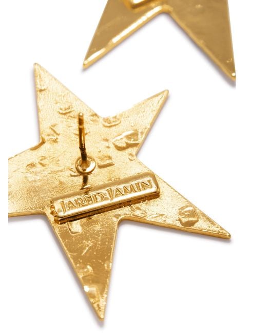 Jaredjamin Metallic Shooting Star Clip On Earrings