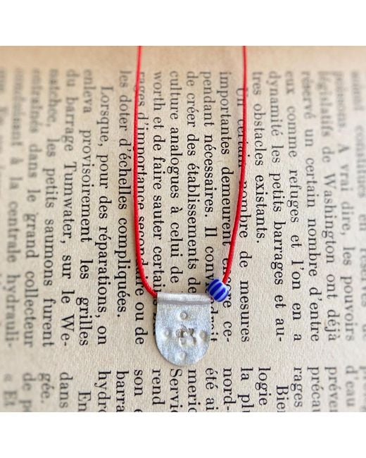 The Pheia Metallic String Necklace With Charm