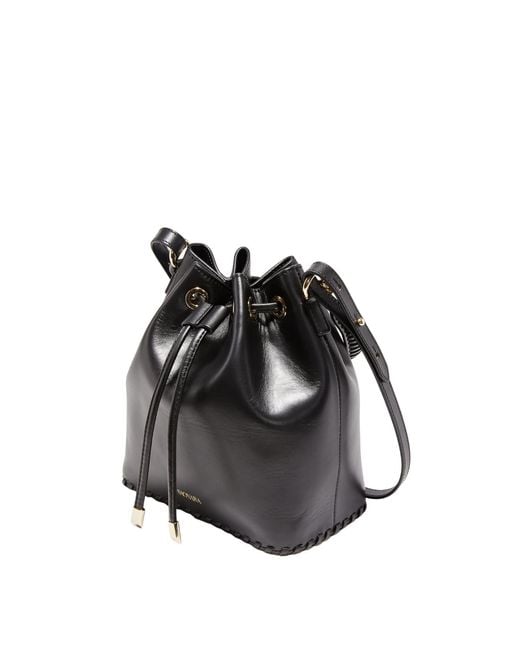 Saonara Brand Black Bucket Bag Leather