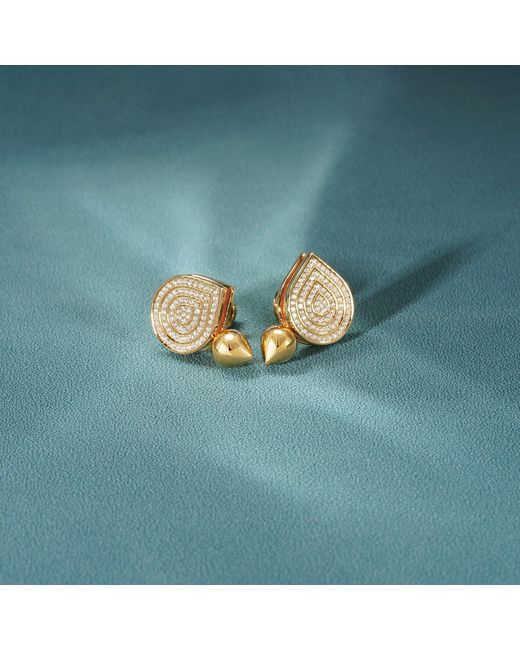 Meulien Metallic Dancing Waterdrop Earrings