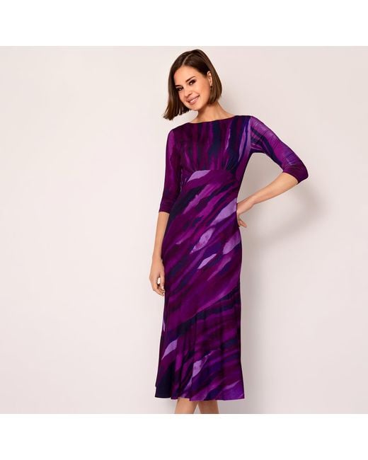 Alie Street London Purple Maxine Asymmetric Dress Vivid Plum