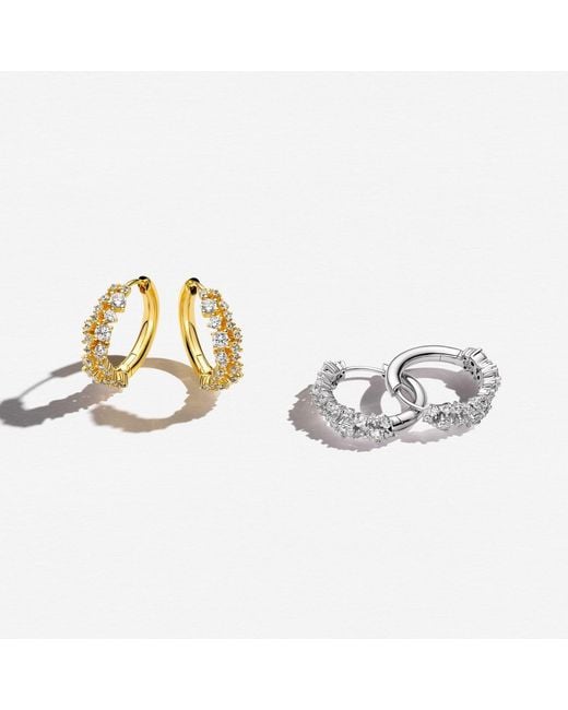 Sif Jakobs Jewellery Metallic Earrings Cristallo Creolo
