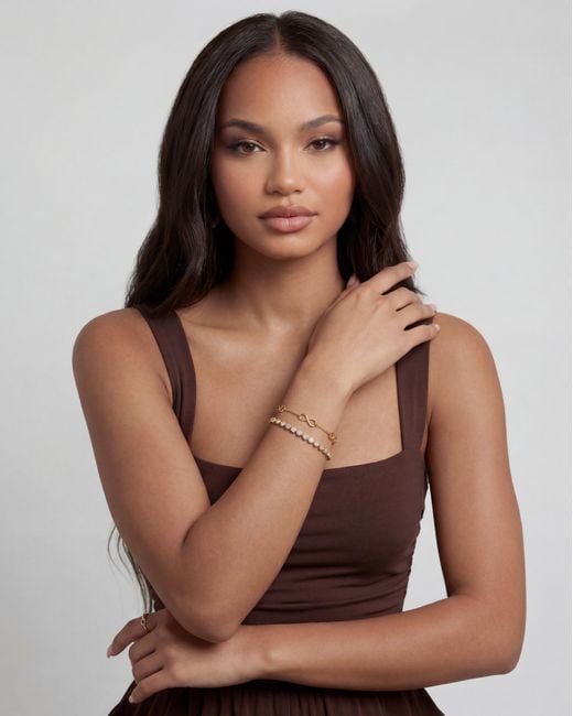 Elk & Bloom Metallic 14K Infinity Loop Chain Bracelet