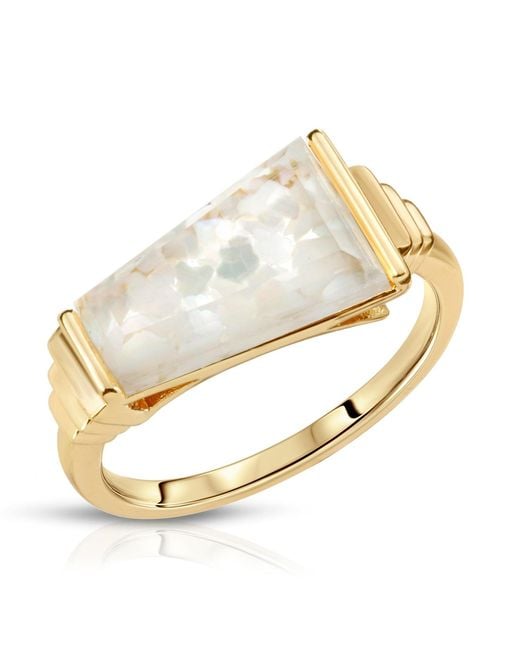 Glamrocks Jewelry Metallic Delano Ring- Mother Of Pearl