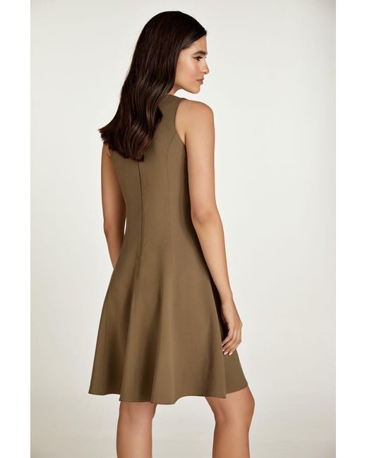 Conquista Brown Colour Cloche Dress