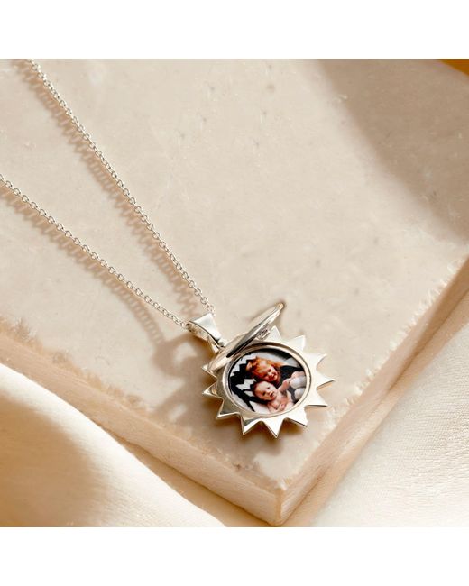 Posh Totty Designs Metallic Sterling Sun Locket