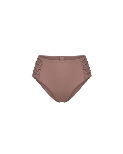 Veroni Swim Brown Neutrals Naomi High-Waist Bottoms