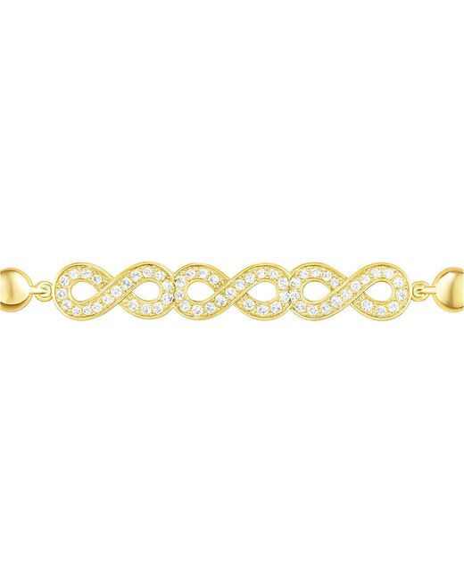Maison De Gala Metallic Infinity Wave Crystal Bracelet