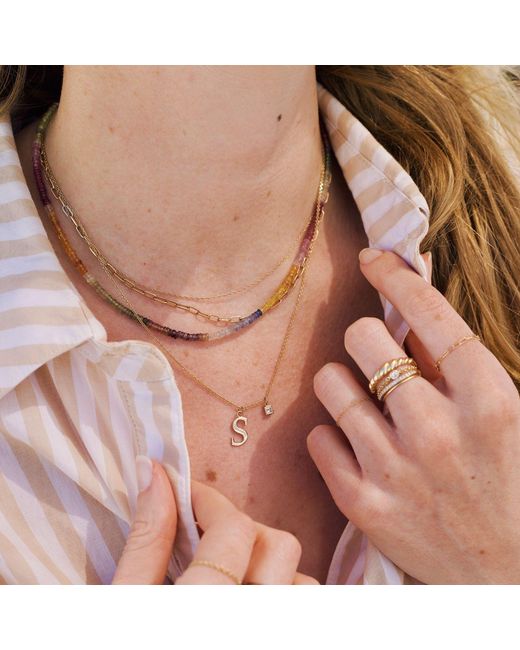 Herself Collections Metallic Sapphire Necklace